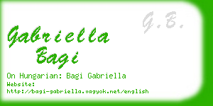 gabriella bagi business card